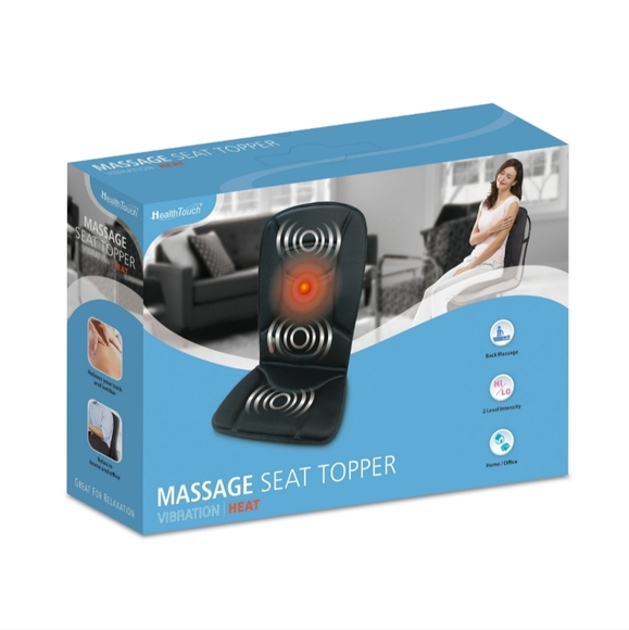 : Health Touch Massage Seat Topper Vibration & Heat Relax & Sooth Muscles - Picture 1 of 10